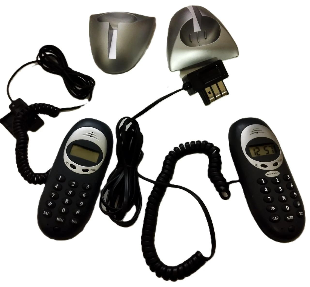 Lot of 2 Compact Corded Phones - Smartronics NS-71 & PR2923 - Bayard – photo 3